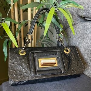 Malìparmi Ostrich Shoulder/Clutch Italian Bag